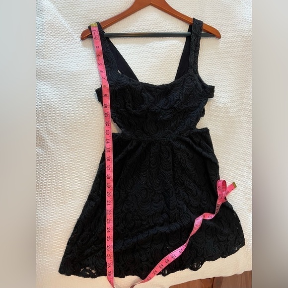 Free People Turn Back Time Black Lace Dress Size 6 - Picture 10 of 15